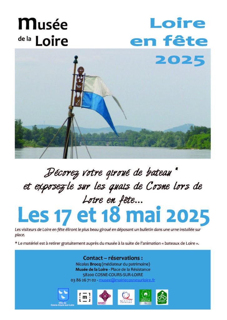 Tract Décorez votre giroué pour Loire en fête avec le Musée de la Loire de Cosne-Cours-sur-Loire